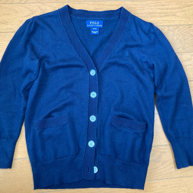 POLO RALPH LAUREN(ポロラルフローレン)の濃紺ラルフカーディガン キッズ/ベビー/マタニティのキッズ服女の子用(90cm~)(カーディガン)の商品写真