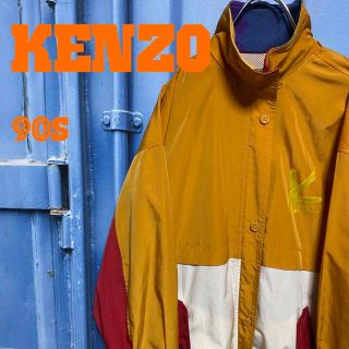 ケンゾー(KENZO)のKENZO GOLF 90s クレイジー マルチカラー ナイロンジャケット 古着(ナイロンジャケット)