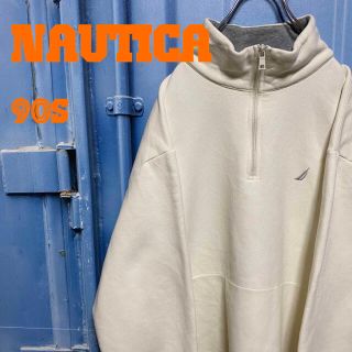 ノーティカ(NAUTICA)のノーティカ 90s ハーフジップ トレーナー オーバーサイズ ゆるだぼ刺繍ロゴ(スウェット)