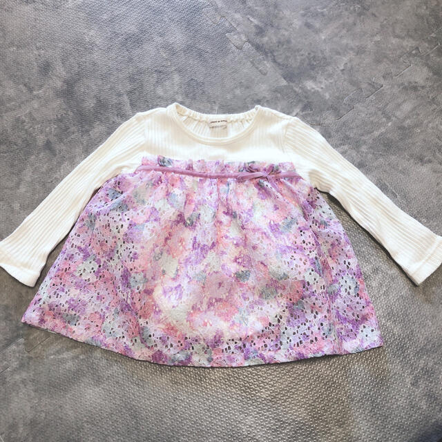 sense of wonder(センスオブワンダー)のsense of wonder フラワーレースチュニック キッズ/ベビー/マタニティのキッズ服女の子用(90cm~)(Tシャツ/カットソー)の商品写真