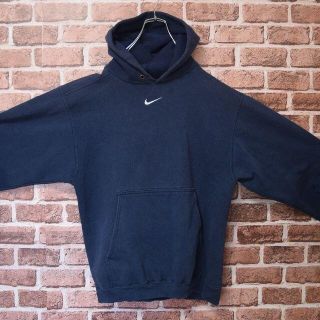 《ナイキ》90s白タグ USA製 トラヴィス・スコット着用センターロゴ ネイビー 人気商品割引 トラヴィス着ナイキ USA製 90s スモールロゴ パーカー 緑 センターロゴ パーカー
