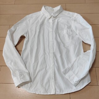 ジーユー(GU)のレディースシャツ ホワイト(シャツ/ブラウス(長袖/七分))