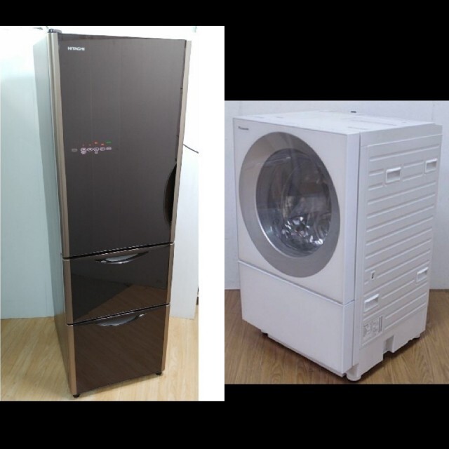 Panasonic - ゆーすけ 　ドラム式洗濯機　Cuble　日立　冷蔵庫　クリアブラウン