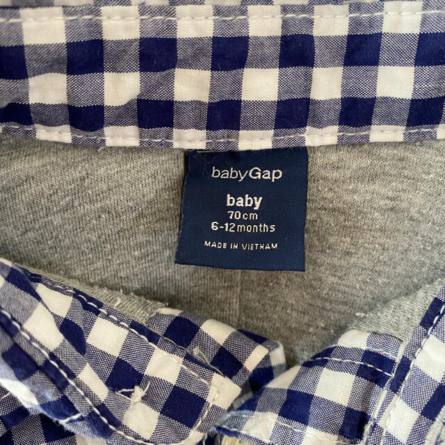 babyGAP(ベビーギャップ)のギャップ　ギンガムチェック　ロンパース キッズ/ベビー/マタニティのベビー服(~85cm)(カバーオール)の商品写真