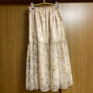 ジルバイジルスチュアート(JILL by JILLSTUART)のJILL by JILLSTUART 花柄チュールスカート(ロングスカート)