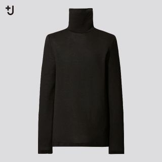 ユニクロ(UNIQLO)の＋J★シルクジャージー　タートルネックＴ(カットソー(長袖/七分))