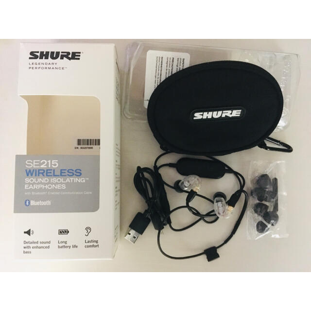 SHURE SE215-BT1 ワイヤレスイヤホン スマホ/家電/カメラのオーディオ機器(ヘッドフォン/イヤフォン)の商品写真