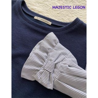 マジェスティックレゴン(MAJESTIC LEGON)の未使用に近い美品✦︎マジェスティックレゴン❤︎異素材ミックス プルオーバー(シャツ/ブラウス(長袖/七分))