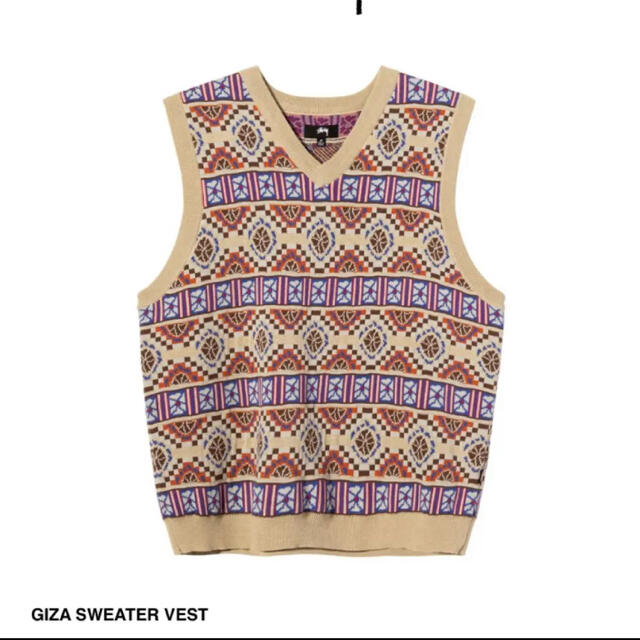 stussy GIZA sweater vest