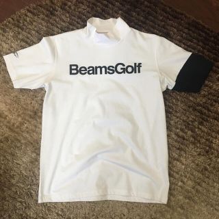 ビームス(BEAMS)のBeams Golf ハイネックシャツ 白 美品(ウエア)