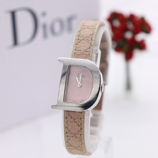 クリスチャンディオール(Christian Dior)の正規品【新品電池】Dior/CD101110 ピンクシェル 動作品 人気モデル(腕時計)