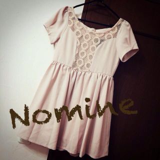 ノミネ(Nomine)のNomine 胸元刺繍ワンピース(ひざ丈ワンピース)