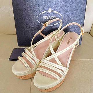 プラダ(PRADA)のPRADAウェッジサンダル38☆(サンダル)