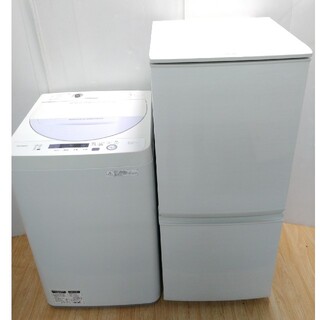 シャープ(SHARP)の冷蔵庫　洗濯機　ホワイト　パープル　シャープセット　(冷蔵庫)