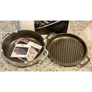 ストウブ(STAUB)のストウブ スキヤキ&グリルパン26㎝ グレー(鍋/フライパン)