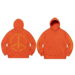 シュプリーム(Supreme)のSupreme peace hooded sweatshirt  20fw  L(スウェット)