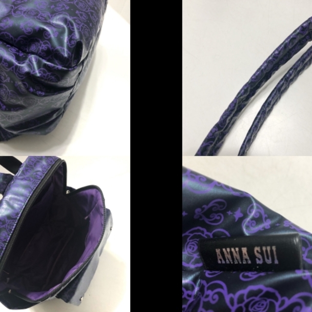 ANNA SUI(アナスイ)のアナスイ リュックサック - 黒×パープル レディースのバッグ(リュック/バックパック)の商品写真