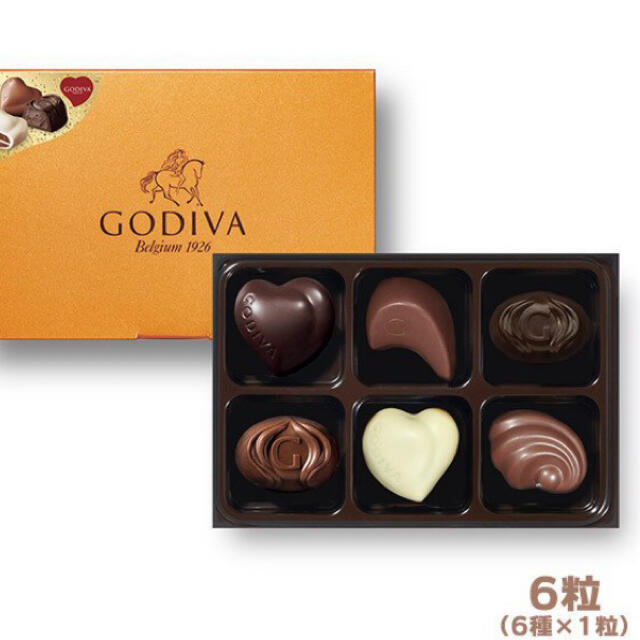 chocolate(チョコレート)のGODIVA ゴディバ チョコレート ゴールドアソートメント 6粒 食品/飲料/酒の食品(菓子/デザート)の商品写真