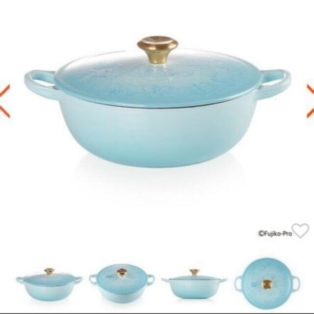 LE CREUSET(ルクルーゼ)のル・クルーゼ　ドラえもんマルミット・ドラえもん / ドラミ　ワンプレートセット インテリア/住まい/日用品のキッチン/食器(鍋/フライパン)の商品写真