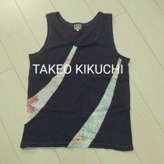 タケオキクチ(TAKEO KIKUCHI)のらい様専用　TAKEO KIKUCHI 　タンクトップ　紫×和柄切り返し(Tシャツ/カットソー(半袖/袖なし))