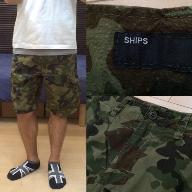 SHIPS(シップス)の送料込SHIPSカモフラージュハーフパンツ メンズのパンツ(ショートパンツ)の商品写真