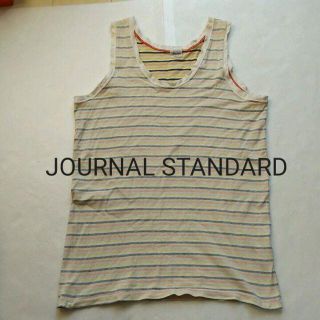 ジャーナルスタンダード(JOURNAL STANDARD)のジャーナルスタンダード　タンクトップ　ボーダー柄　Mサイズ(Tシャツ/カットソー(半袖/袖なし))