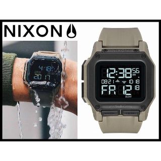 ニクソン(NIXON)の新品 ニクソン レグルス A1180-2711 サンド 防水デジタル 腕時計 ①(腕時計(デジタル))