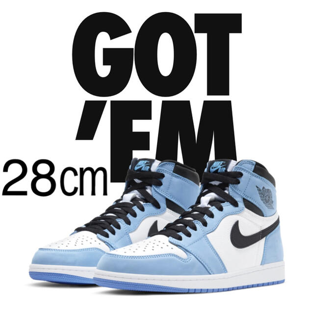 28㎝ NIKE AIR JORDAN 1 UNIVERSITY BLUE クラシック www.toyotec.com