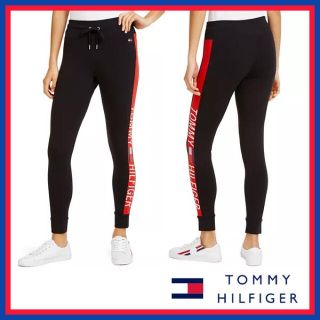 トミーヒルフィガー(TOMMY HILFIGER)の日本未入荷★トミー フィルフィガー レギンス サイド ロゴ ブラック(レギンス/スパッツ)