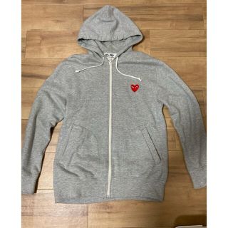 コムデギャルソン(COMME des GARCONS)のコムデギャルソン ジップ パーカー グレー Lサイズ(パーカー)