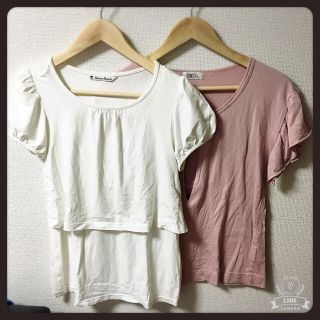 ♡授乳口付マタニティカットソーSet♡(マタニティトップス)