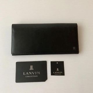 ランバンコレクション(LANVIN COLLECTION)の新品⭐️ ランバン コレクション メンズ 長財布 ブラック 牛革カーフレザー(長財布)