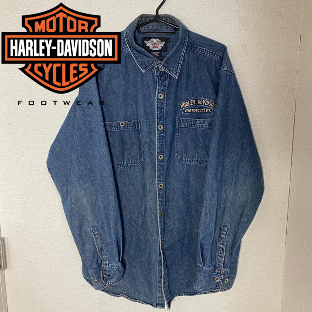 Harley Davidson(ハーレーダビッドソン)の【Harley Davidson】デニムシャツ メンズのジャケット/アウター(Gジャン/デニムジャケット)の商品写真