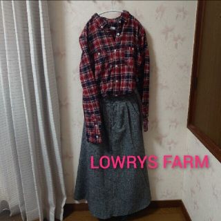 ローリーズファーム(LOWRYS FARM)のローリーズファーム　チェックのボタンダウンシャツ　あいもの　冬物(シャツ/ブラウス(長袖/七分))