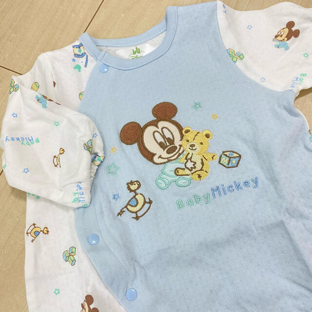 ミッキーマウス(ミッキーマウス)のミッキー　ロンパース キッズ/ベビー/マタニティのベビー服(~85cm)(カバーオール)の商品写真