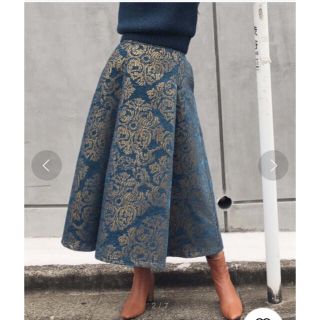 アメリヴィンテージ(Ameri VINTAGE)のAMERI DAMASK DIMENSIONAL SKIRT(ロングスカート)