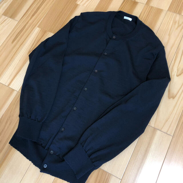 COMOLI 18AW 18G WOOL CREWNECK CARDIGAN 1