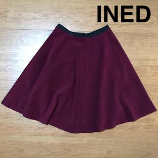 イネド(INED)のINED 膝丈フレアスカート(ひざ丈スカート)