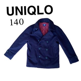 ユニクロ(UNIQLO)のUNIQLO ピーコート140 黒色　ショートコート　入学式　卒業式　フォーマル(ジャケット/上着)