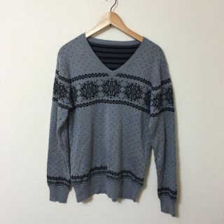 ノルディック・ニットシャツ ★ men's ／ Ｌ サイズ(ニット/セーター)