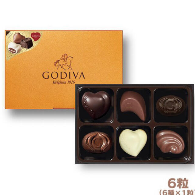 chocolate(チョコレート)のGODIVA ゴディバ チョコレート ゴールドアソートメント 6粒 食品/飲料/酒の食品(菓子/デザート)の商品写真