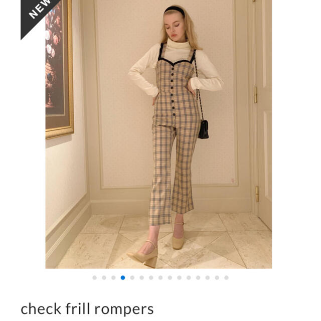 Honey mi Honey(ハニーミーハニー)のepine  check frill rompers‪‪❤︎‬ レディースのパンツ(オールインワン)の商品写真