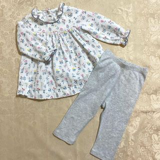 プチバトー(PETIT BATEAU)のtocchiii様　プチバトー　花柄チュニック&スパッツ　セットアップ　(シャツ/カットソー)