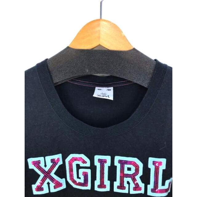 X-girl(エックスガール)のX-girl（エックスガール） ロゴスパンコール  レディース トップス レディースのトップス(Tシャツ(半袖/袖なし))の商品写真