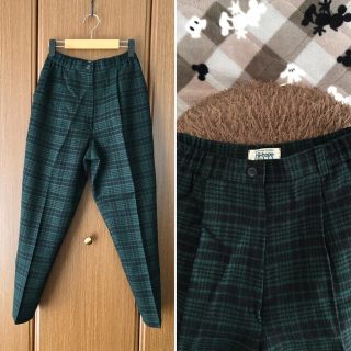 フラワー(flower)の希少 90'sVintage Plaid テーパードパンツ イージーパンツ(カジュアルパンツ)