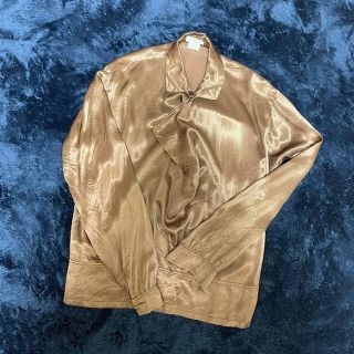 ドリスヴァンノッテン(DRIES VAN NOTEN)のdries van noten プルオーバーサテン地シャツ[ブラウン](シャツ)