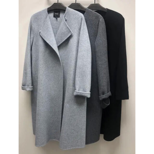 Theory 19aw ノーカラーコート 定価8.7万円 - ロングコート