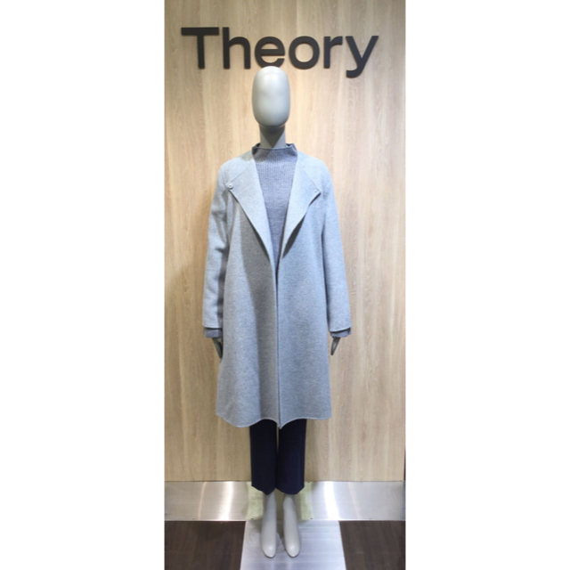 Theory 19aw ノーカラーコート ブラック