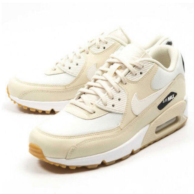 NIKE(ナイキ)のオレンジ様専用25.5 AIR MAX 90／ベージュxホワイト レディースの靴/シューズ(スニーカー)の商品写真