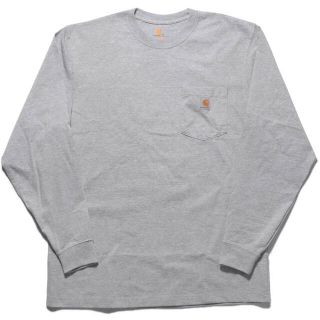 カーハート(carhartt)のラスト☆カーハート ロンT 新品 Sサイズ ヘザーグレー(Tシャツ/カットソー(七分/長袖))